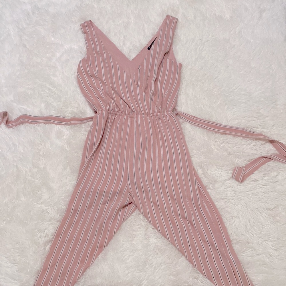 One Clothing Los Angeles - Pink Pinstriped Jumpsuit